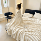 Nuvora™ – Manta Trançada Premium Ultra Macia - Toque Aveludado - Design Sofisticado + 2 Fronhas