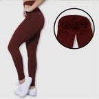 Calça Legging Flanelada de Inverno Plus Size