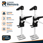 Kit 2 Suporte Elevador Telescópico Carga 600kg para Movéis