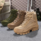 Kit Bota Tática Militar Tarkos Masculina em Couro Legítimo e Nylon + BRINDES: Cinto, Carteira e Relógio Tático