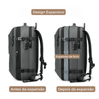Mochila de viagem masculina compressão à vácuo 17 polegadas