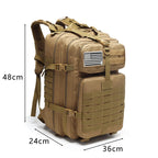 Mochila Tática Militar Areia 50L