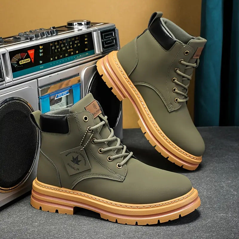 Kit Bota Masculina em 100% Couro Legítimo Veneza Impermeável + BRINDES: Relógio, Cinto e Carteira