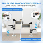 Kit 2 Suporte Elevador Telescópico Carga 600kg para Movéis