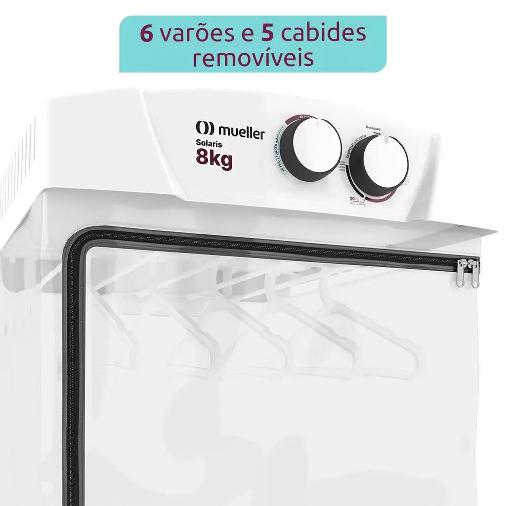 Secadora de Roupa 8 kg com timer ar quente e frio + Omo Lava Roupas de Brinde